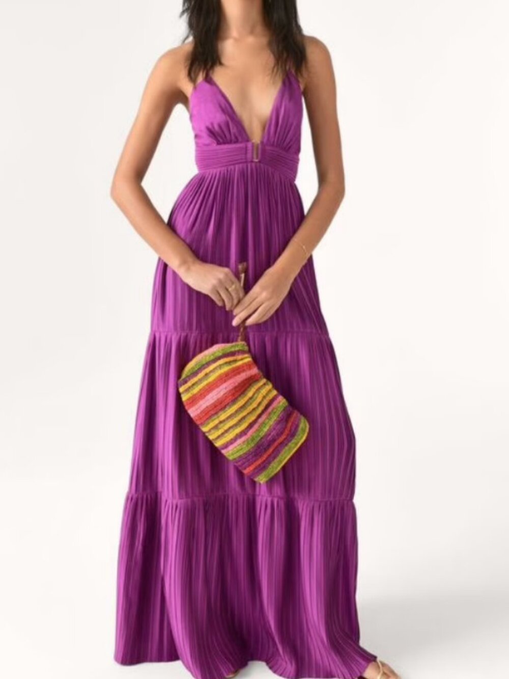 ba&sh WASTA satin maxi dress Sz M